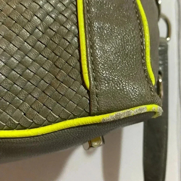 Rebecca Minkoff grey green leather satchel handbag - Picture 6 of 14